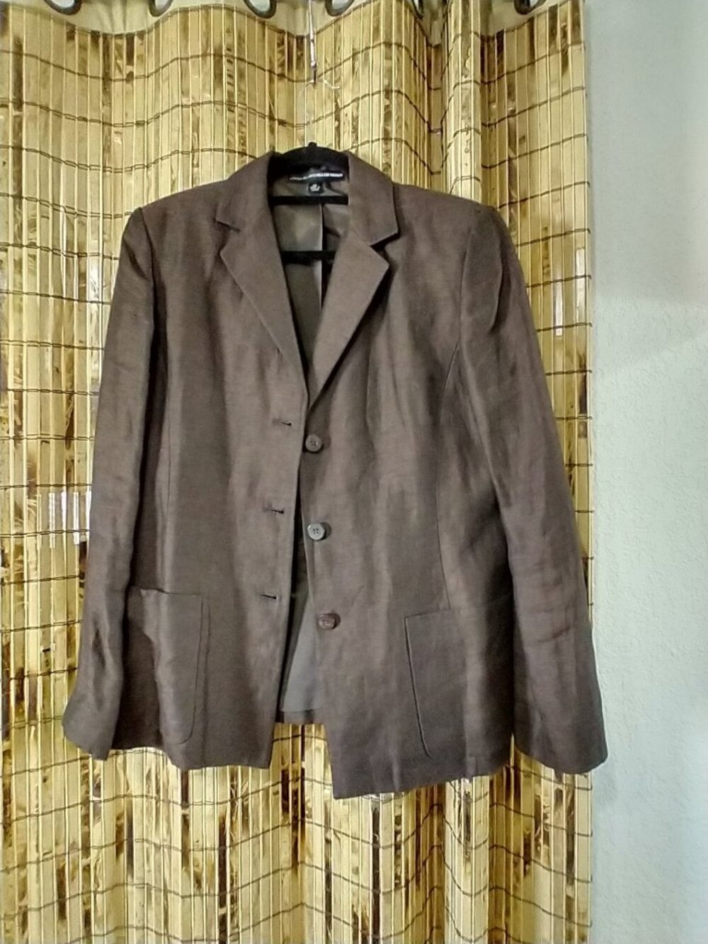 Linda Allard Ellen Tracy 100% Linen 3-Button Blazer / Jacket (Size 14)